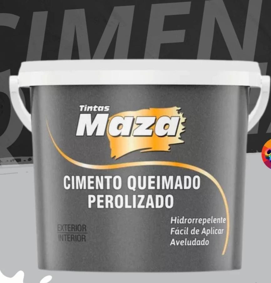 Maza Cimento Queimado Perolizado 1,2Kg- Diamante Negro