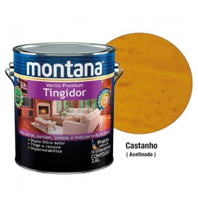 Montana Verniz Tingidor  Acetinado 3,6L - Castanho